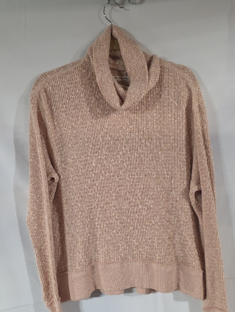 We The Free Blush Pink Cowl Neck Sweater